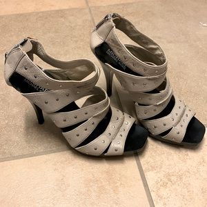 Michael Kors strappy leather heels shoes